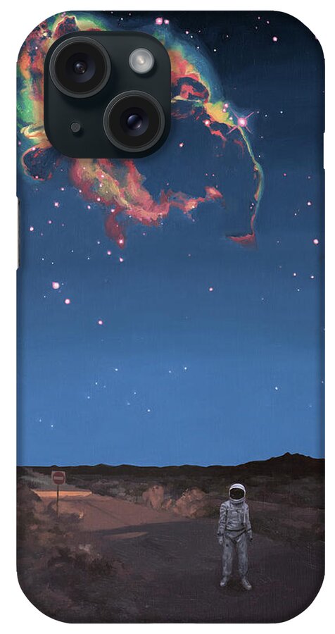Astronaut iPhone Case featuring the painting Nebula by Scott Listfield