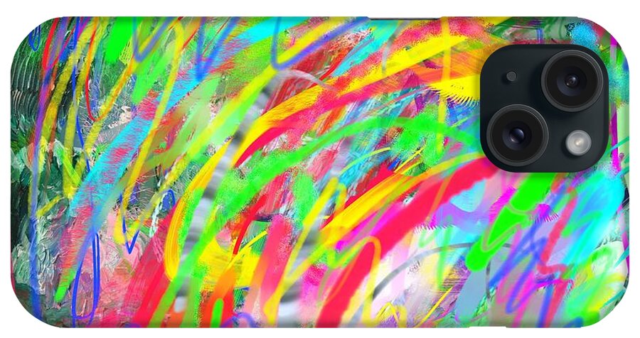 Digital iPhone Case featuring the digital art Neon Jungle by Ralph White