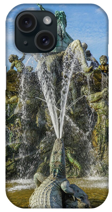Neptune iPhone Case featuring the photograph Neptune Fountain, Berlin, Germany by WAZgriffin Digital