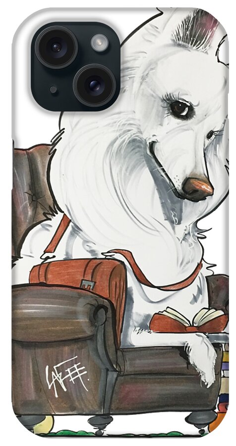 Dog iPhone Case featuring the drawing Neuber 18-1013 by John LaFree