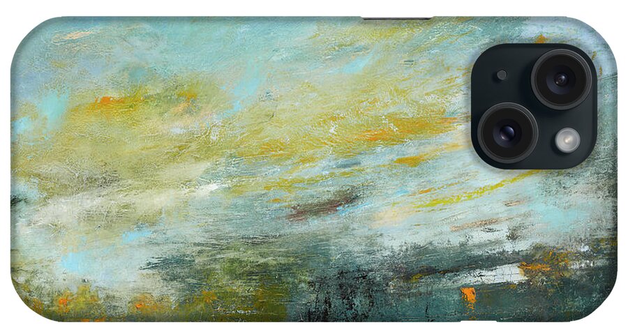 Landscape iPhone Case featuring the painting New Farm Park at Dusk by Roger Clarke