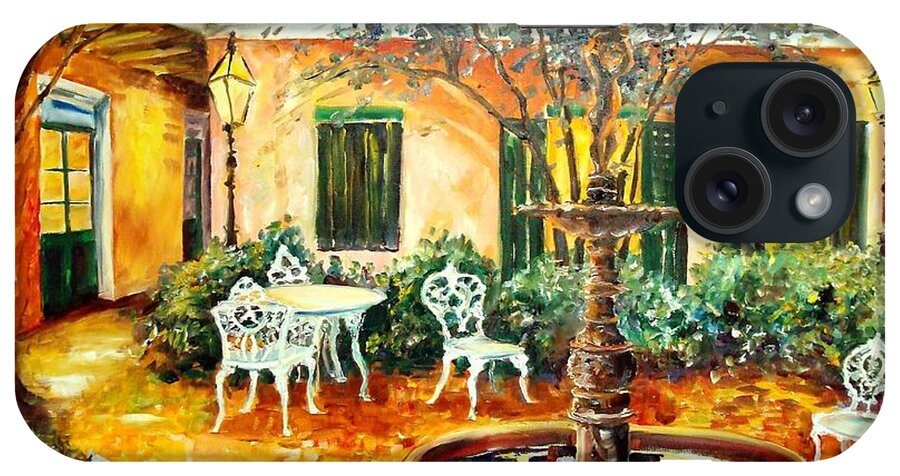 New Orleans iPhone Case featuring the painting New Orleans Courtyard by Diane Millsap