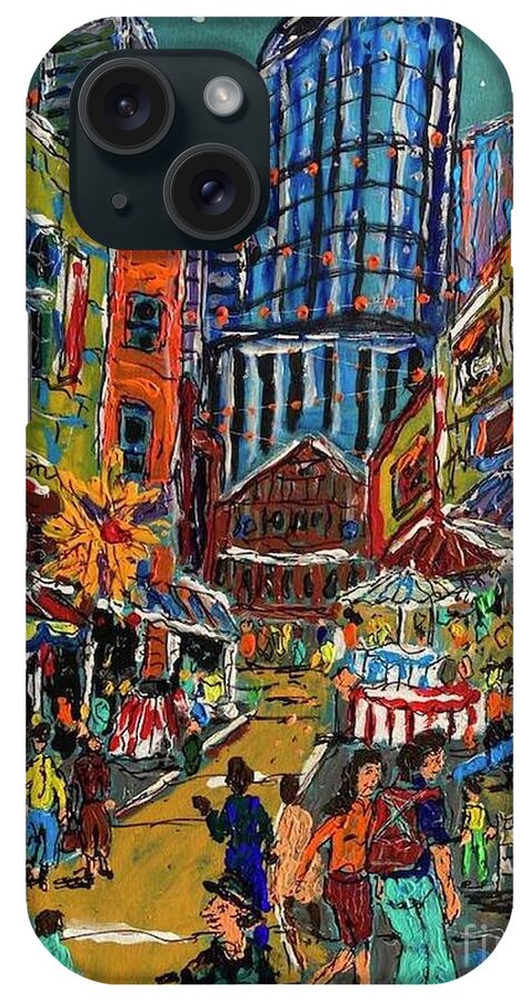  iPhone Case featuring the painting New York City A by Patrick Grills