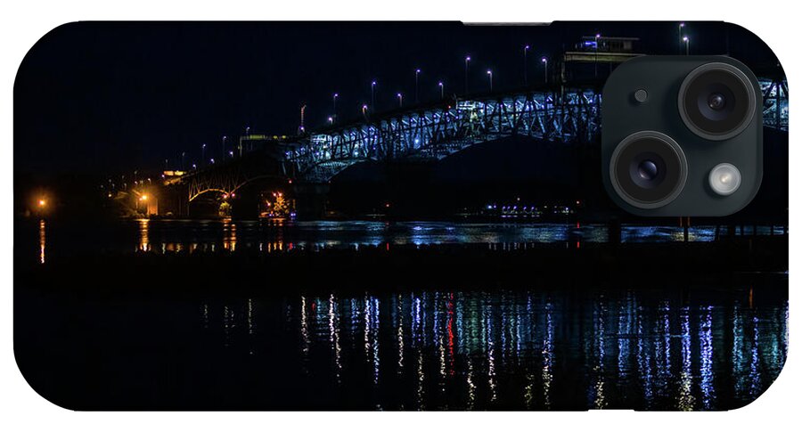 Yorktown iPhone Case featuring the photograph Night Bridge at Yorktown by Rachel Morrison