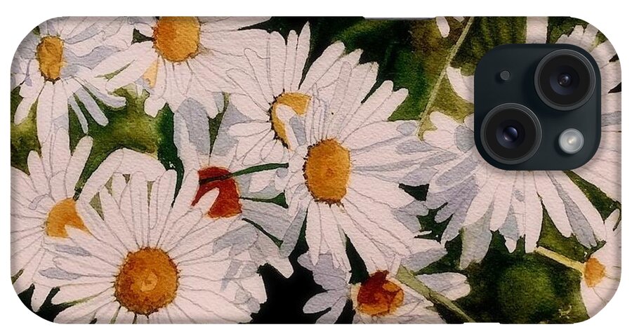 Daisy iPhone Case featuring the painting Nippon Daisy by Nicole Curreri