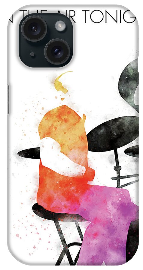 Phil iPhone Case featuring the digital art No163 MY Phil Collins Watercolor Music poster by Chungkong Art