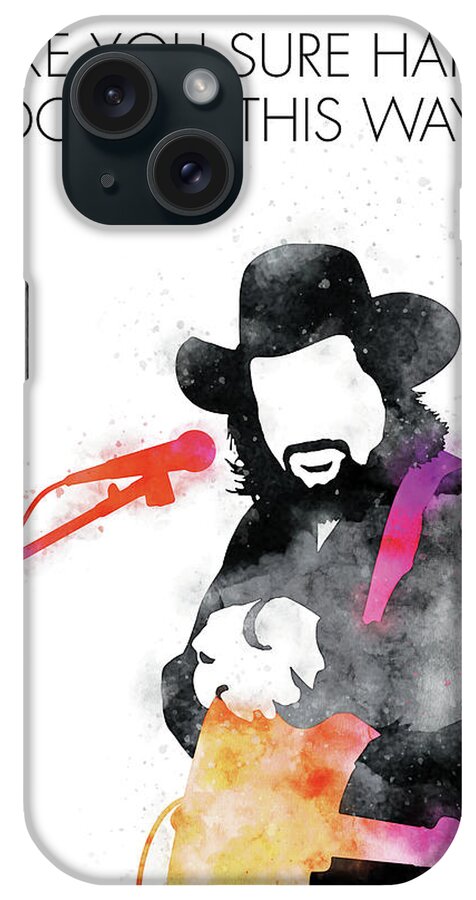 Waylon iPhone Case featuring the digital art No280 MY Waylon Jennings Watercolor Music poster by Chungkong Art