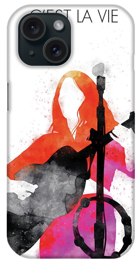 Emmylou iPhone Case featuring the digital art No282 MY Emmylou Harris Watercolor Music poster by Chungkong Art