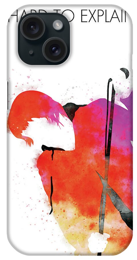 The iPhone Case featuring the digital art No286 MY The Strokes Watercolor Music poster by Chungkong Art
