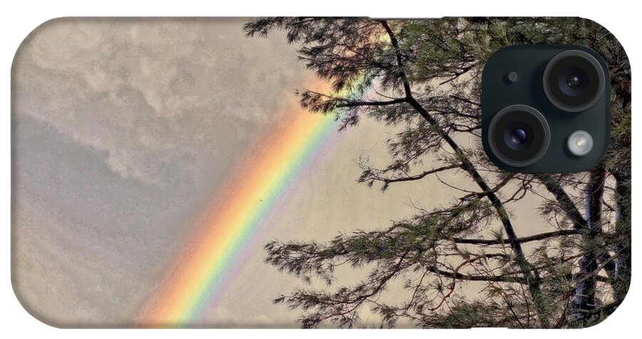 Rainbow iPhone Case featuring the photograph Northern Forest Rainbow by Russel Considine