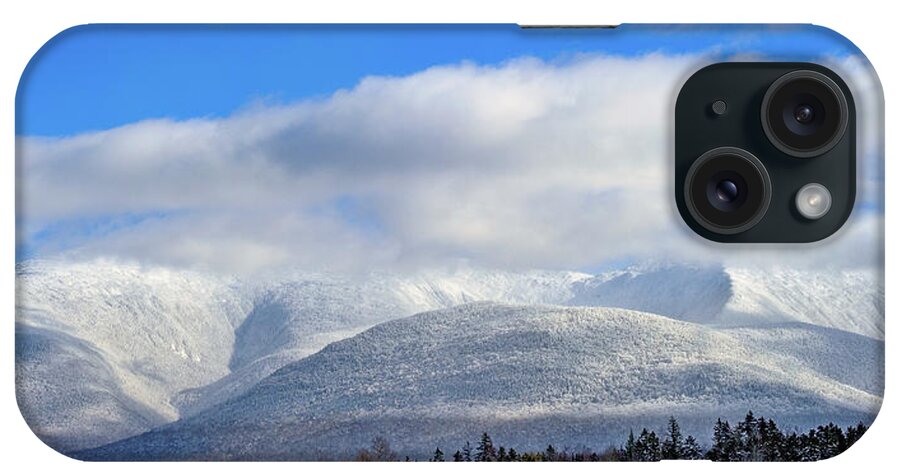 New Hampshire iPhone Case featuring the photograph Northern Views, The Presidential Range In Winter. by Jeff Sinon