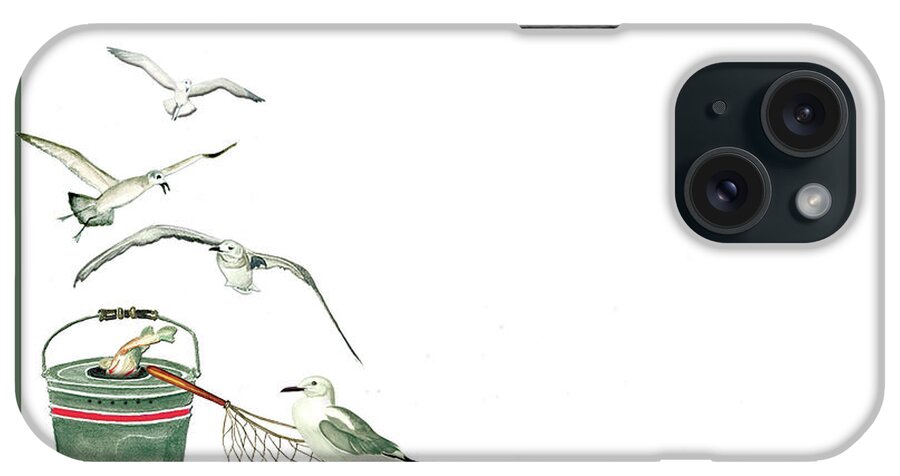 Note Card Design iPhone Case featuring the painting Note card for Pickwick by Anne Beverley-Stamps