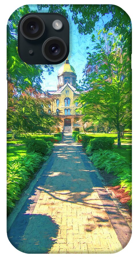 Notre Dame Summer Painting iPhone Case featuring the painting Notre Dame Summer Painting by Dan Sproul