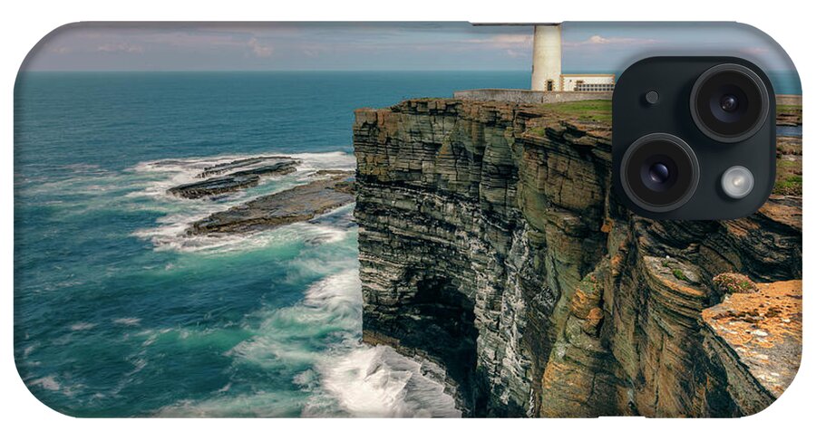 Noup Head Lighthouse iPhone Case featuring the photograph Noup Head Lighthouse - Orkney by Joana Kruse