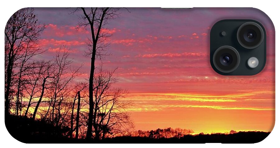 Landscape iPhone Case featuring the photograph November Sunset by Mary Walchuck