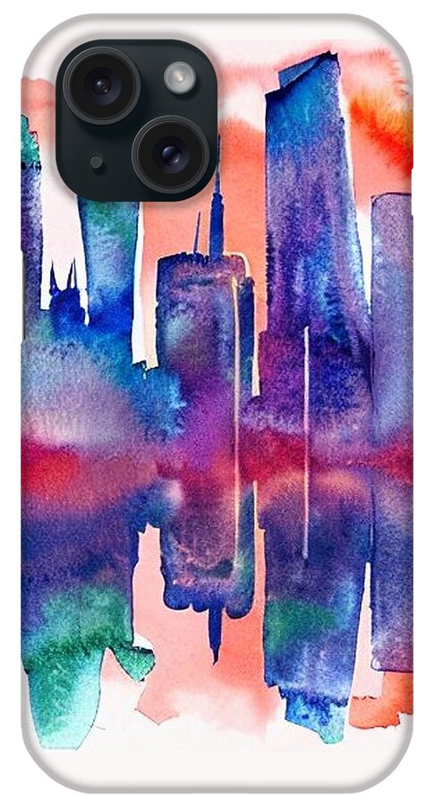 Nyc iPhone Case featuring the painting NYC, New York Equinox by Christopher Lotito