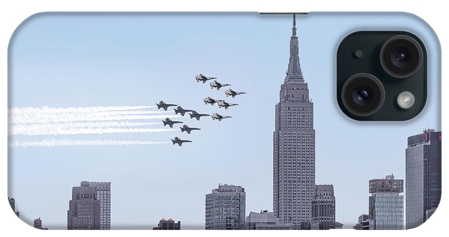 Blue Angels iPhone Case featuring the photograph NYC Salute To Heroes by Susan Candelario