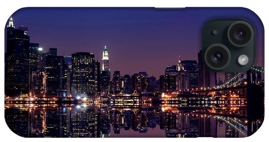 New York City iPhone Case featuring the photograph NYC Skyline New York City USA by Sabine Jacobs
