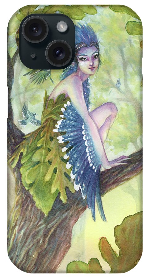 Fairy iPhone Case featuring the painting Oakie by Sara Burrier