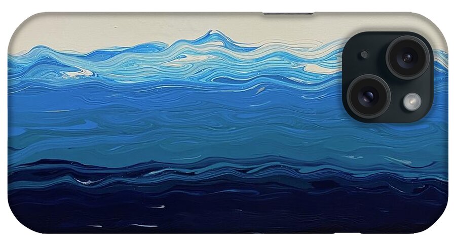 Acrylic iPhone Case featuring the painting Ocean Calm by Robin Smith