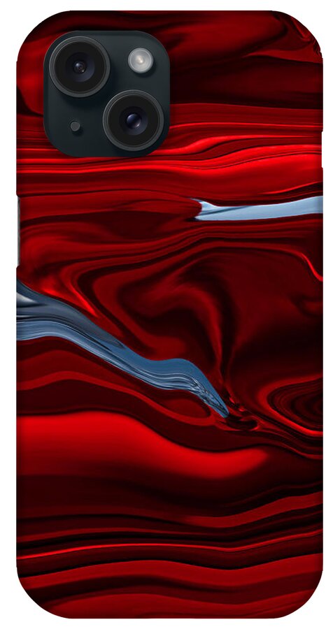 Abstract iPhone Case featuring the digital art Ocean of Lava by Abstract Art By Erica