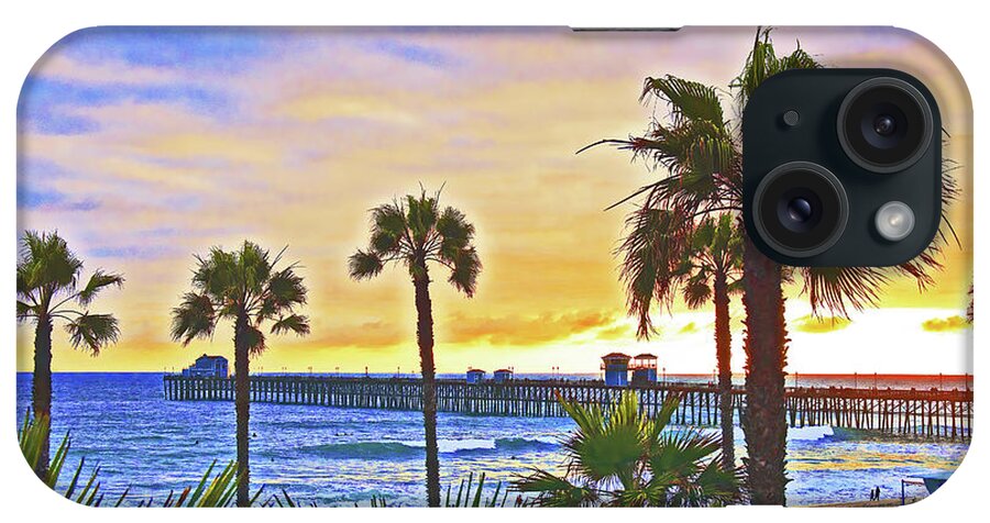 Oceanside iPhone Case featuring the photograph Oceanside Pier, Sunset, California by Don Schimmel