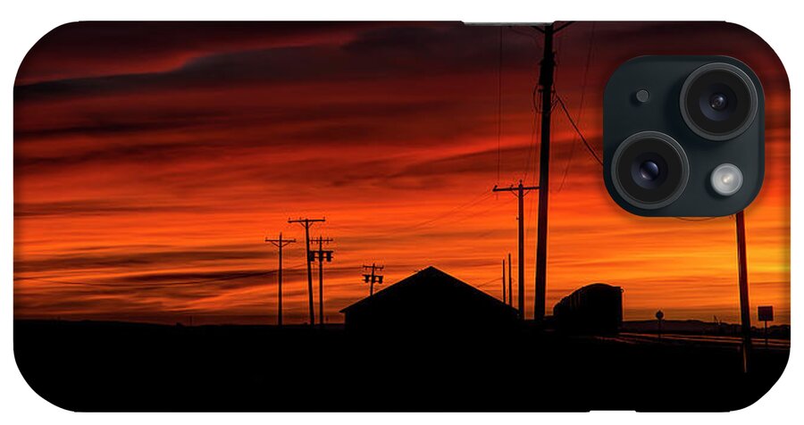 Orange Sky iPhone Case featuring the photograph October Glow by Steve Sullivan