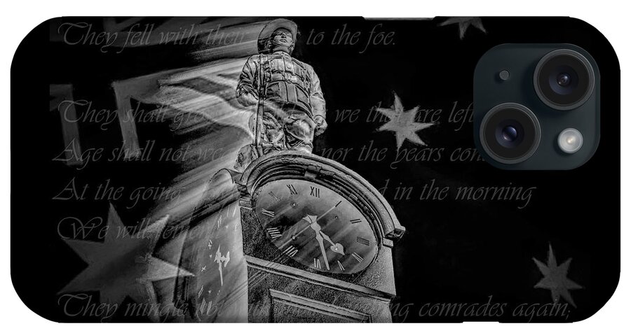 War Memorial iPhone Case featuring the mixed media Ode Of Remembrance Anzac War Memorial by Joan Stratton