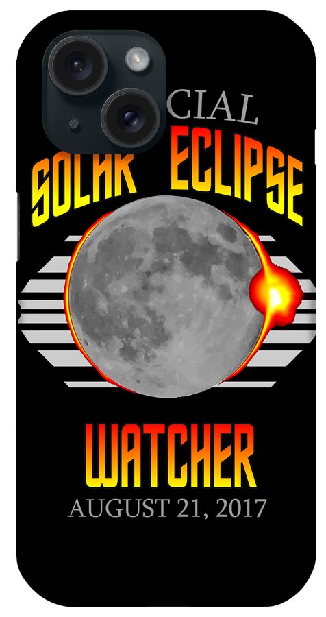 Funny iPhone Case featuring the digital art Official Solar Eclipse Watcher by Flippin Sweet Gear