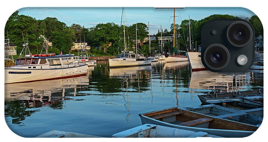 Ogunquit iPhone Case featuring the photograph Ogunquit Maine Perkins Cove Harbor Marginal Way at Sunrise by Toby McGuire