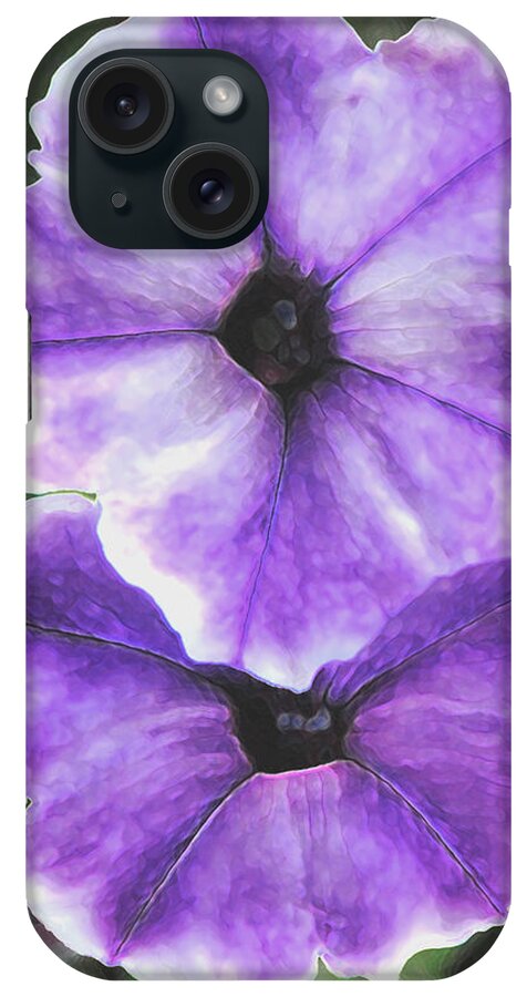 Flowers iPhone Case featuring the digital art Oh Petunia by Vallee Johnson
