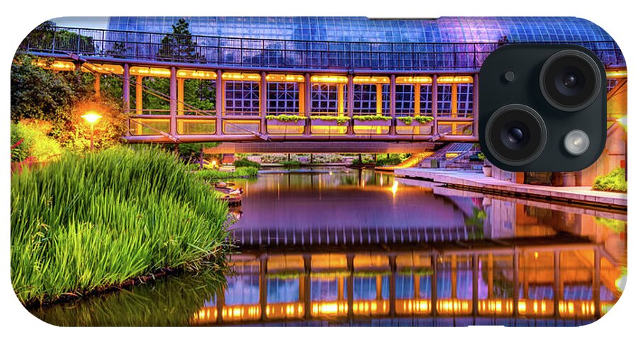 Oklahoma City iPhone Case featuring the photograph Oklahoma City Crystal Bridge and Myriad Botanical Gardens Panorama by Gregory Ballos