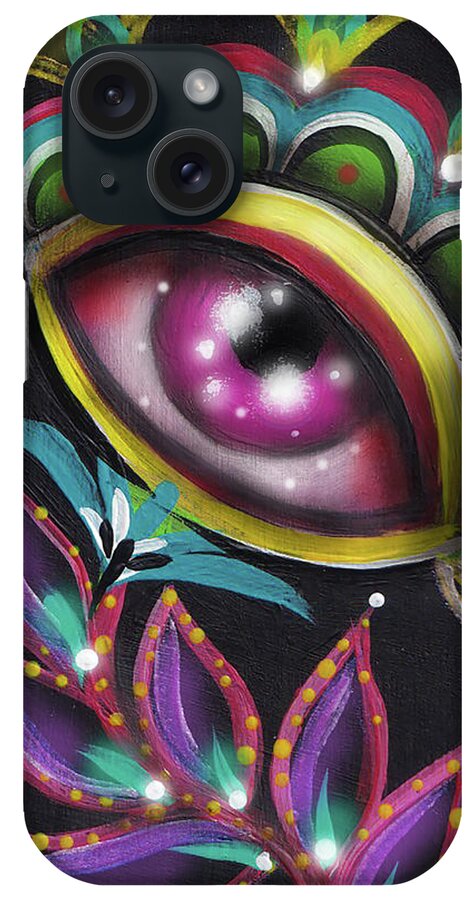 Ojo iPhone Case featuring the painting Oko by Abril Andrade