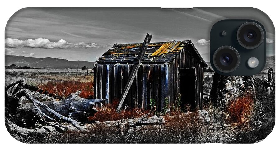  iPhone Case featuring the digital art Old Abandon Tool shed by Fred Loring