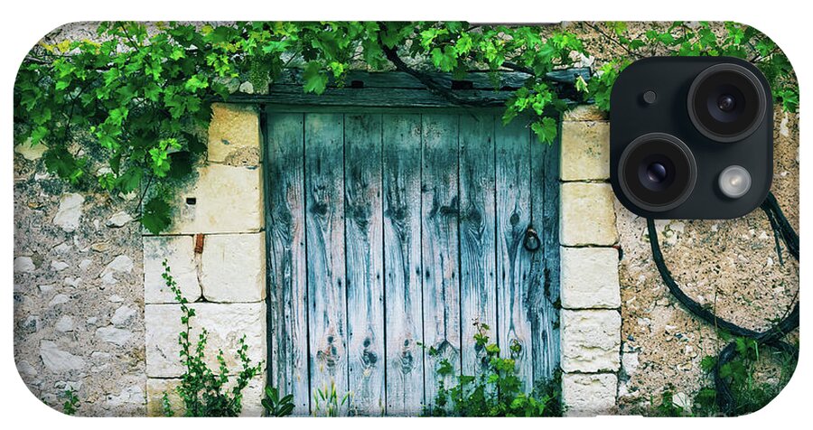 Door iPhone Case featuring the photograph Old door with vine by Delphimages Photo Creations
