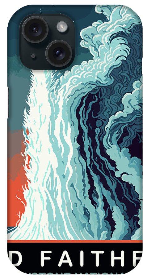 Old Faithful iPhone Case featuring the digital art Old Faithful in Eruption by Long Shot