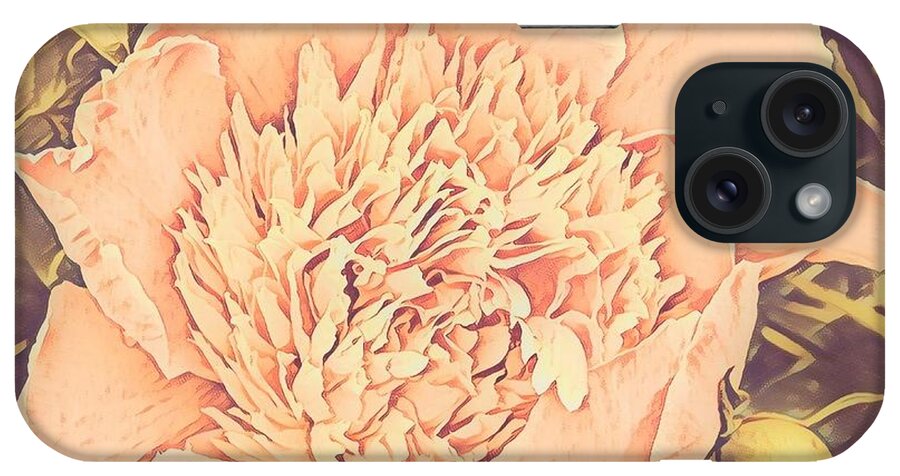 Peony iPhone Case featuring the painting Old Fashioned Peony by Marilyn Smith