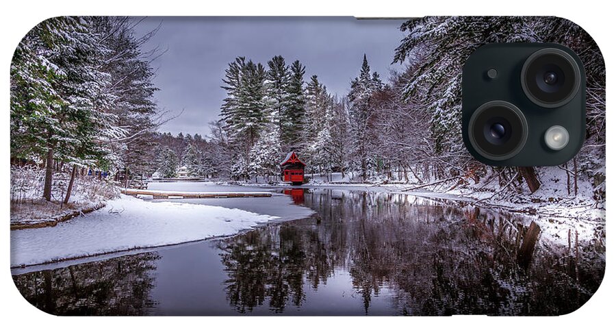 The Boathouse iPhone Case featuring the photograph Old Forge Boathouse by David Patterson