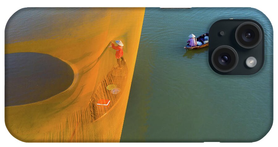 Awesome iPhone Case featuring the photograph on the Hoai river by Khanh Bui Phu