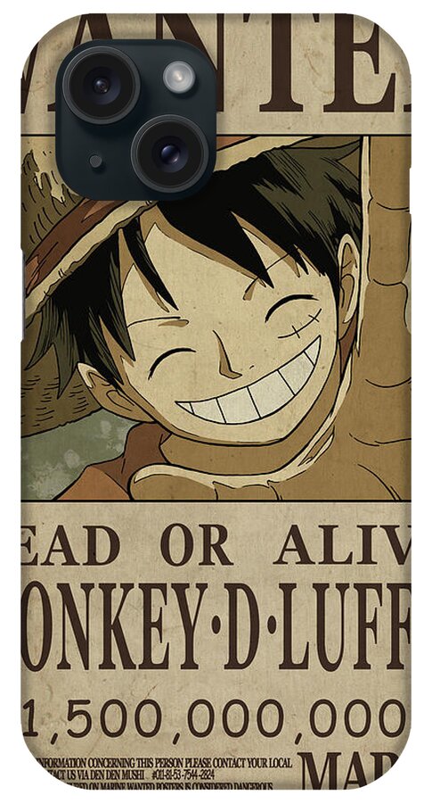 One Piece Wanted Poster - LUFFY iPhone Case by Niklas Andersen - Pixels  Merch