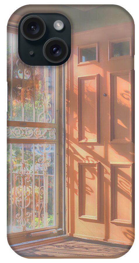 Orange iPhone Case featuring the digital art Open Door 2 by Leon deVose