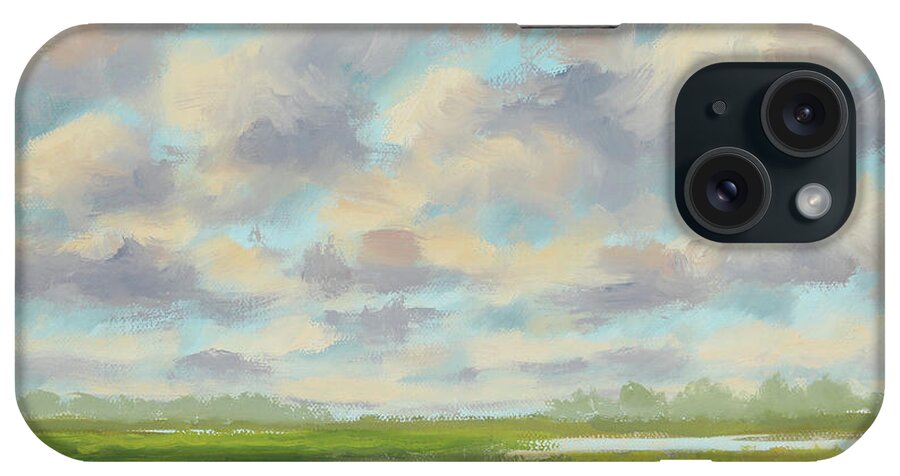 Marsh Painting iPhone Case featuring the painting Open Marsh by Guy Crittenden