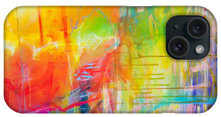 Derek Kaplan iPhone Case featuring the painting Opt.1.21 'No Going Back' by Derek Kaplan
