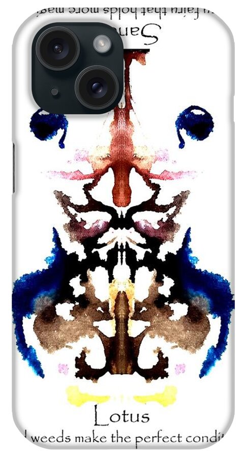 Abstract iPhone Case featuring the painting Oracle Sandra Lotus by Stephenie Zagorski