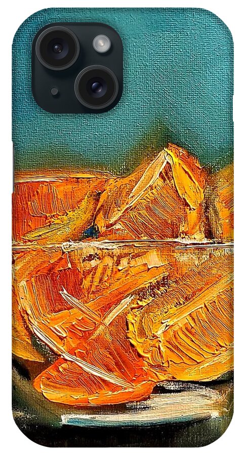 Oranges iPhone Case featuring the painting Orange A Delish by Lisa Kaiser