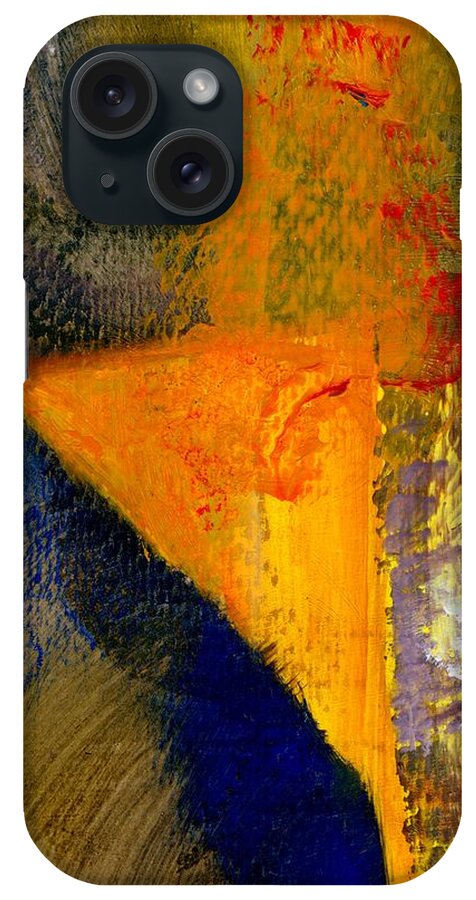 Rustic iPhone Case featuring the painting Orange and Blue Color Study by Michelle Calkins