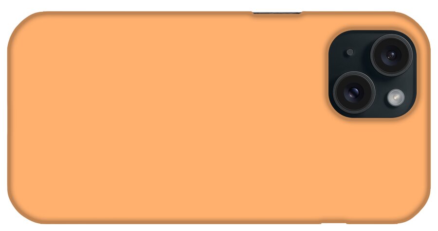 Orange iPhone Case featuring the digital art Orange Solid Color match for Love and Peace Design by Delynn Addams