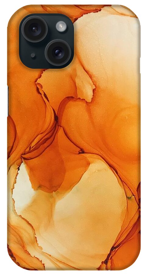 Abstract iPhone Case featuring the painting Orange you glad? by Eric Fischer