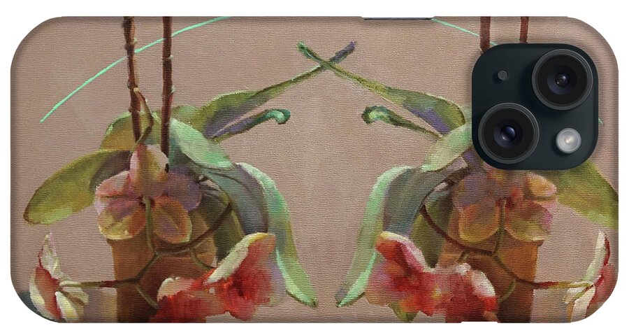 Orchids iPhone Case featuring the painting Orchid Duo by Cathy Locke