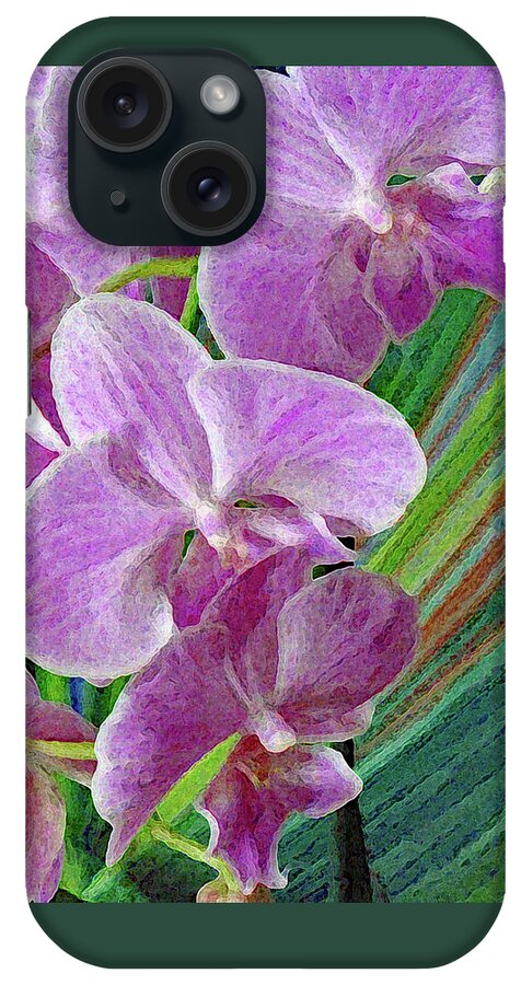 Orchid iPhone Case featuring the photograph Orchids and Palms by Corinne Carroll